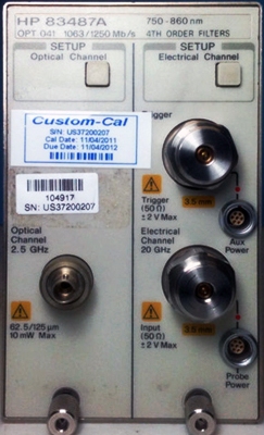 AGILENT 83487A 20 GHz Electrical/2.5 GHz Optical MM Plug-In Module