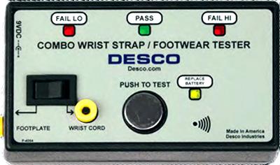 DESCO 19250 Combo Wrist Strap / Footwear Tester