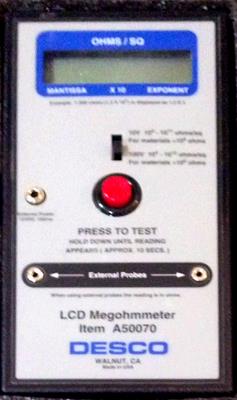 DESCO 19770 LCD Surface Resistance/Resistivity Test Kit DESCO 19770 LCD Surface Resistance/Resistivity Test Kit