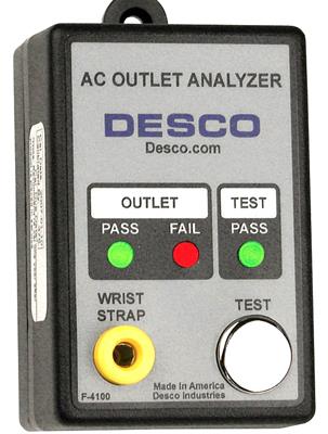 DESCO 98132 AC Outlet Analyzer and Wrist Strap Tester
