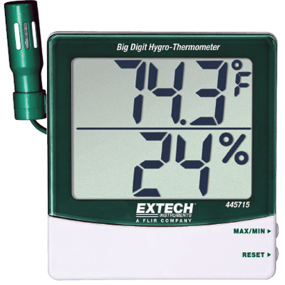 EXTECH INSTRUMENTS 445715 Big Digit Remote Probe Hygro-Thermometer