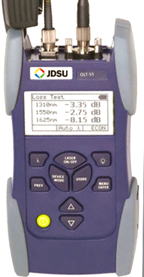 JDSU OLT-55 2286/05 1310/1550/1625 nm SMART Optical Loss Test Set