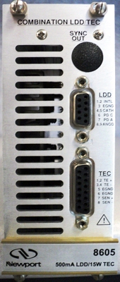 NEWPORT 8605 500 mA Laser Diode Driver, 15 W TEC Combination Module