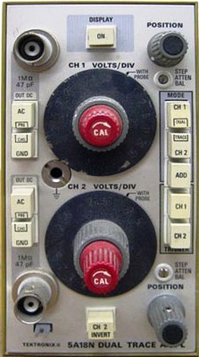 TEKTRONIX 5A18N Dual Trace Amplifier Plug-in