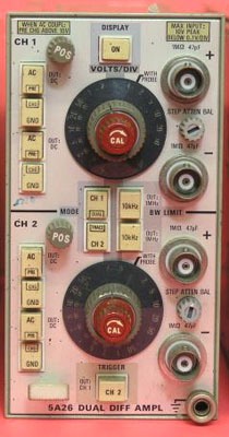 TEKTRONIX 5A26 Dual Differential Amplifier Plug-in TEKTRONIX 5A26 Dual Differential Amplifier Plug-in