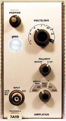 TEKTRONIX 7A19 High Performance, Wideband Single-trace Amplifier Plug-in TEKTRONIX 7A19 High Performance, Wideband Single-trace Amplifier Plug-in