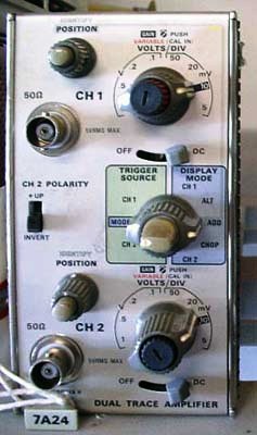 TEKTRONIX 7A24 Wideband Dual-trace Amplifier Plug-in TEKTRONIX 7A24 Wideband Dual-trace Amplifier Plug-in