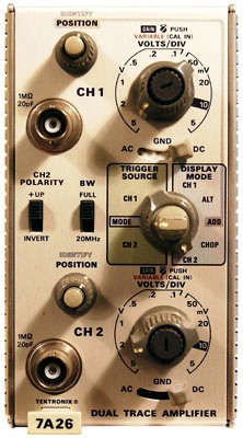 TEKTRONIX 7A26 Dual-trace Amplifier Plug-in TEKTRONIX 7A26 Dual-trace Amplifier Plug-in