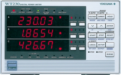 YOKOGAWA WT230-760502 2-input Element Digital Power Meter