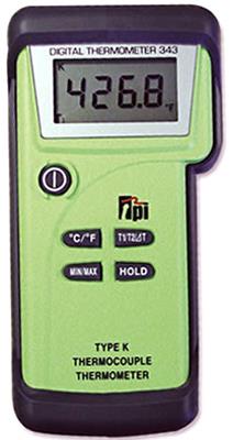 TEST PRODUCTS INTERNATIONAL 343 Dual Input K-Type Thermocouple Thermometer